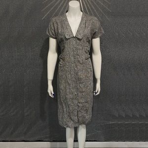 NWT Linen Grey Button Up Dress